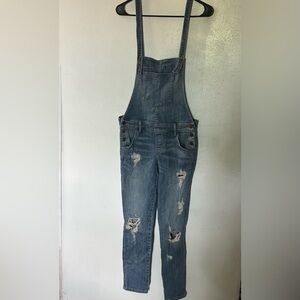 Used Guess Distressed Overalls Size 25